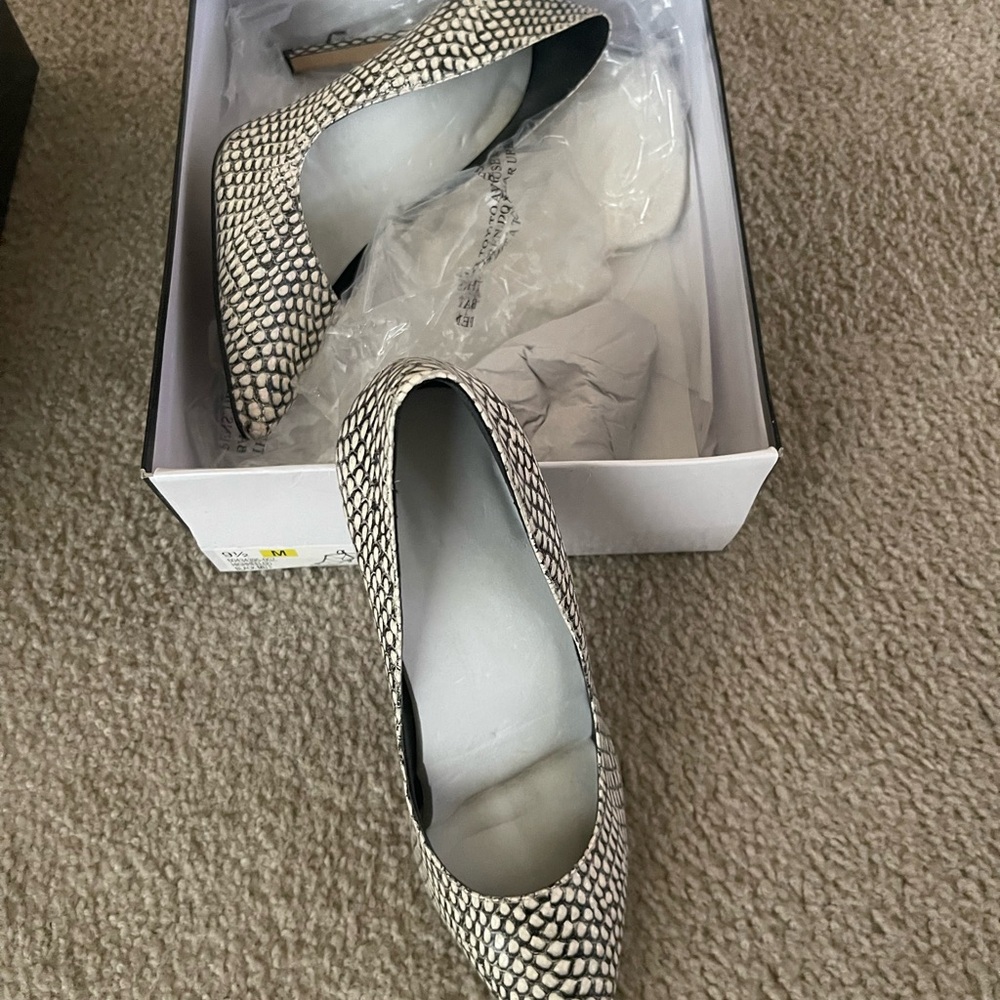 Nine West Black and White Patterned Heels